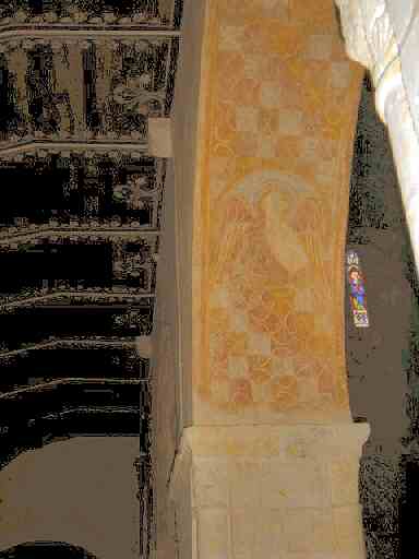 Intrados d'un arc de la nef: ange.
