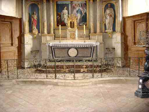Grille de communion en fer forgé (XVIIIème siècle)