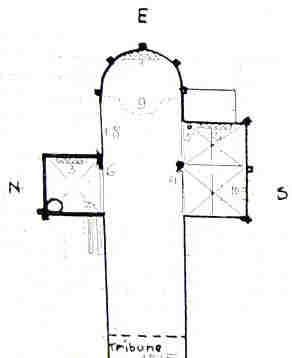 Plan de l'édifice roman
