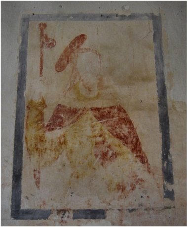 Saint-Jacques le Majeur avec son bâton et sa gourde