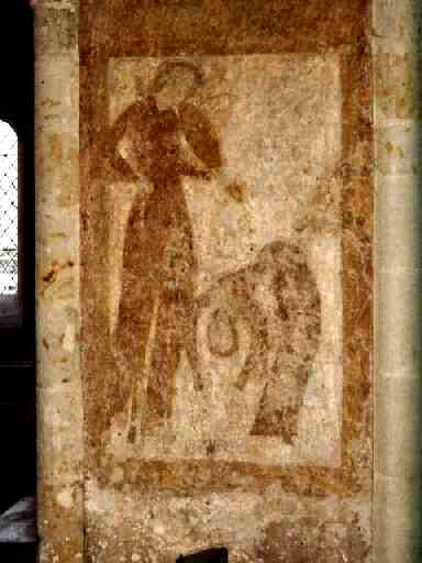 Pilier de la nef: musicien et danseur