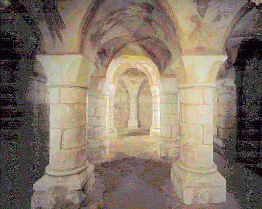 Vue générale des peintures de la crypte
