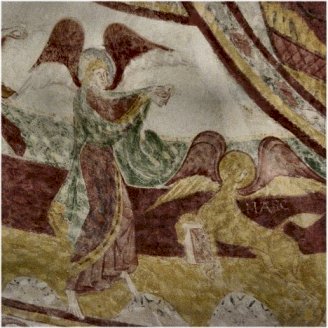 Ange portant une offrande et Saint-Marc