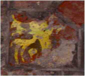 Carreau incrusté d'un motif animal