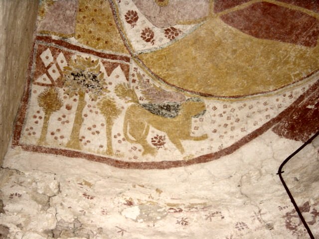 Peinture murale dans l'absidiole gauche: détails