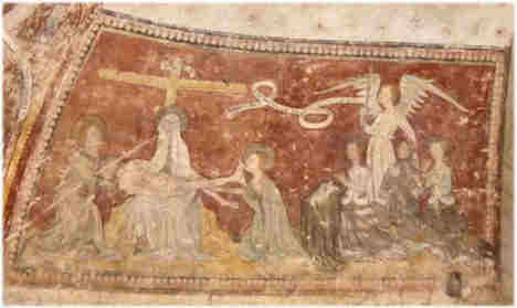 4) A gauche, Vierge à l'Enfant (XIVème siècle)